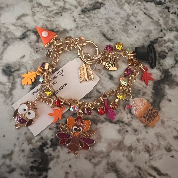Betsey Johnson Jewelry - Betsey Johnson Thanksgiving Charm Bracelet